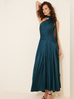 BHLDN One-Shoulder Scarf Maxi Dress, EUC, size XLP